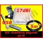 Kit WiFi Antena 17dBi + Usb TL-WN722N + cable 5m