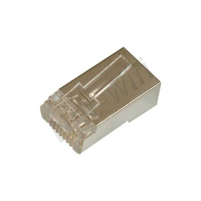 10x Plug RJ45 Schermati per cavo FTP