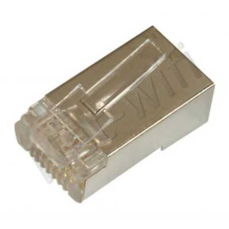 10x Plug RJ45 Schermati per cavo FTP