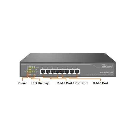 8-Port-PoE-Switch POE-FSH804AT Airlive