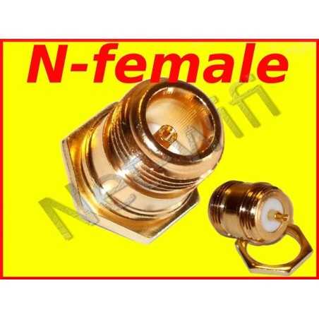 N-female panel mount connector 