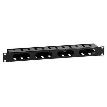 Panel de gestión de cables horizontal de 1U para rack de 19"