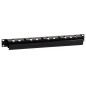 Panel de gestión de cables horizontal de 1U para rack de 19" Panel de gestión de cables horizontal de 1U para rack de 19"