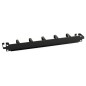 Panel horizontal cable management 7 rings 1U for rack 19" Panel horizontal cable management 7 rings 1U for rack 19"