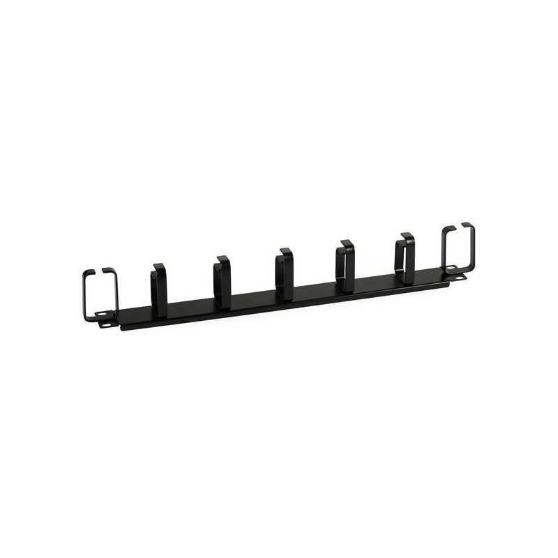 Panneau de gestion des câbles horizontal 7 anneaux 1U pour rack 19