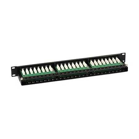 Patch Panel 1U 48 Puertos Cat.6 RJ45 + prensa cable