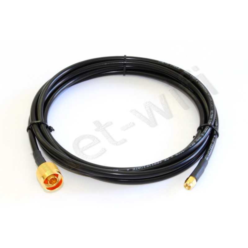 Cavo prolunga antenna wifi SLL240 / RF240 Rp-sma maschio : N-maschio Cavo prolunga antenna wifi SLL240 / RF240 Rp-sma maschio : N-maschio