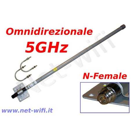 Antenna omnidirezionale da esterni 5GHz 10dBi