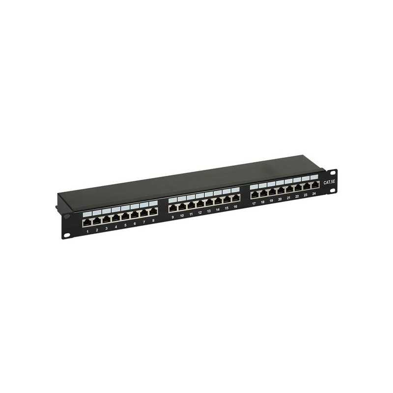 Patch Panel 1U 24 Puertos Cat.5e FTP RJ45