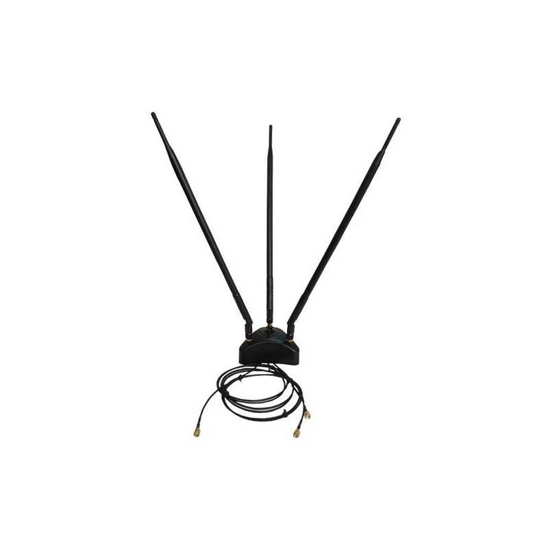 Magnetic Base + 3 Antennas Wi-Fi 9dBi + 3 cables 2m rp-sma plug Magnetic Base + 3 Antennas Wi-Fi 9dBi + 3 cables 2m rp-sma plug