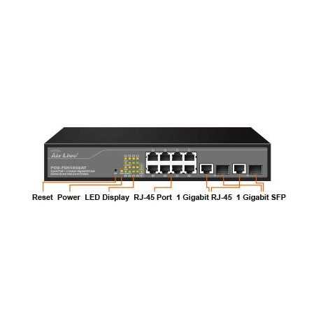 Network Switch PoE Airlive POE-FSH1008AT