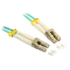 Multimodal optical fiber patch cord 2xLC + 2xLC duplex cable OM3 