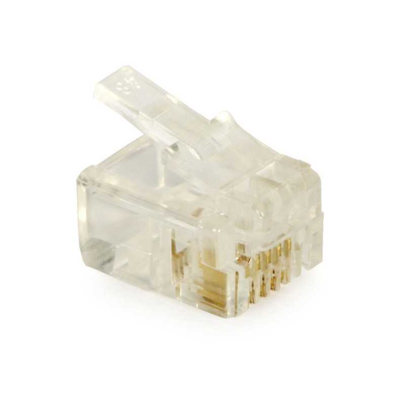 100 connecteurs RJ11 4 pôles pour câble téléphonique 100 connecteurs RJ11 4 pôles pour câble téléphonique