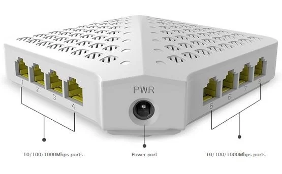 Puertos gigabit del conmutador SG80